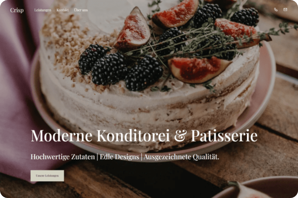 Website Beispiel Konditorei