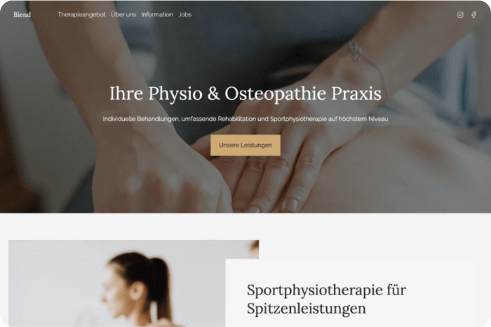 Website Beispiel Physio