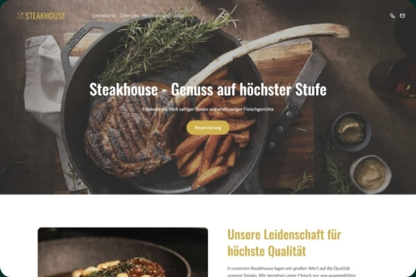 Website Beispiel Steakhouse