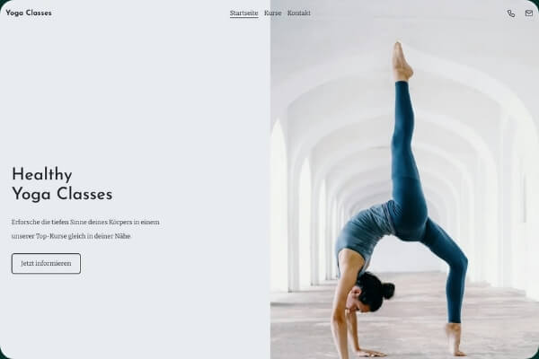 Website Beispiel Yoga