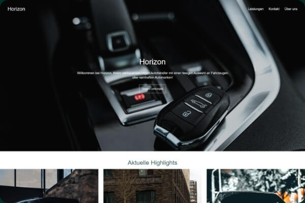 Website Beispiel Auto