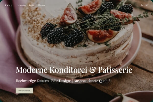 Website Beispiel Konditorei