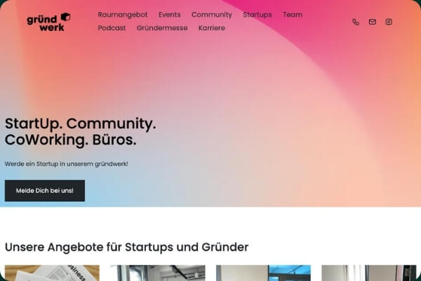 Website Beispiel Gründwerk