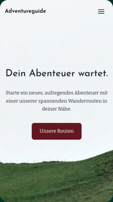 Website Beispiel Abenteuer Mobile