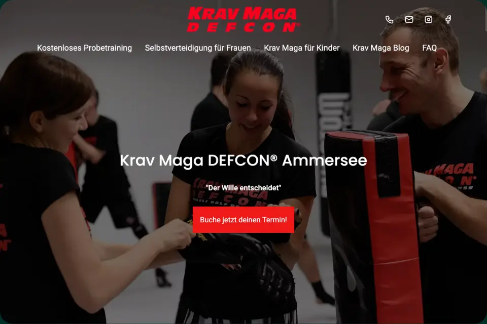krav maga paceways website beispiel