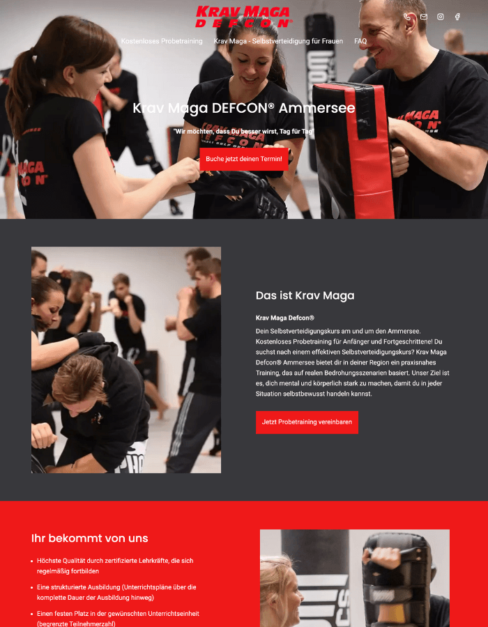 Paceways Website Krav Maga Ammersee