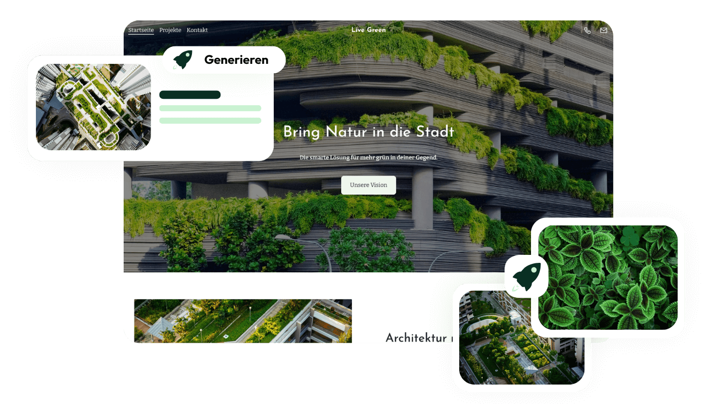 Website mit KI Editor