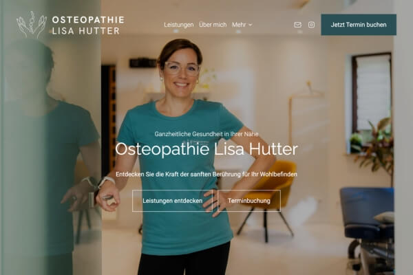 Osteopathie Lisa Hutter – Paceways Website Beispiel