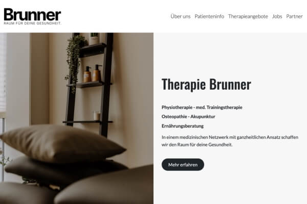 Physioteam Brunner – Paceways Website Beispiel