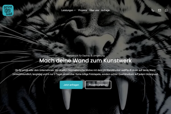 Print on Wall – Paceways Website Beispiel