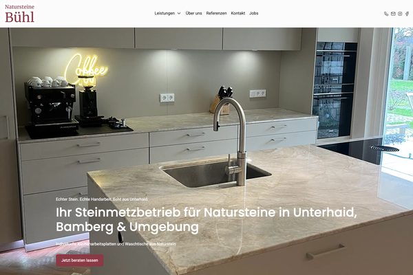 Bühl Natursteine – Paceways Website Beispiel