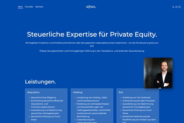 Ajtax – Paceways Website Beispiel