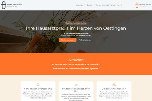 Allgemeinmedizin Oettingen – Paceways Website Beispiel