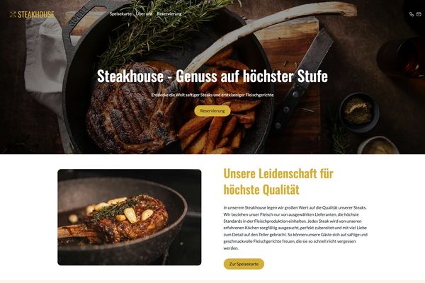 Steakhouse – Paceways Website Beispiel