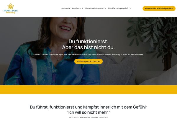 Andrea Sauer Mentoring – Paceways Website Beispiel