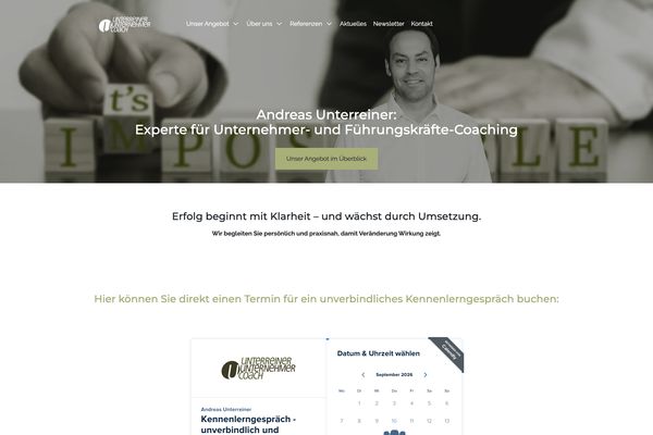 Andreas Unterreiner Coaching – Paceways Website Beispiel