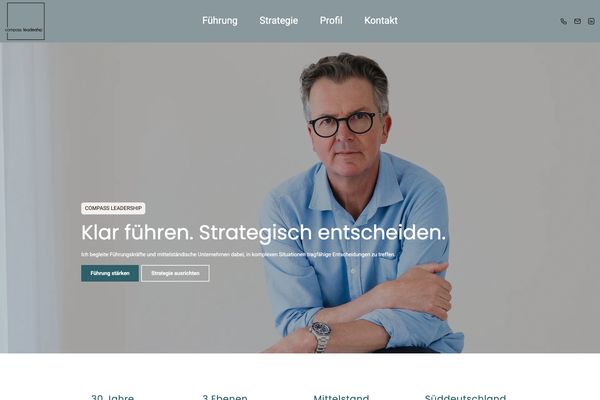 Compass Leadership – Paceways Website Beispiel