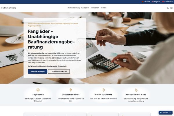 FE ImmoFinanz – Paceways Website Beispiel