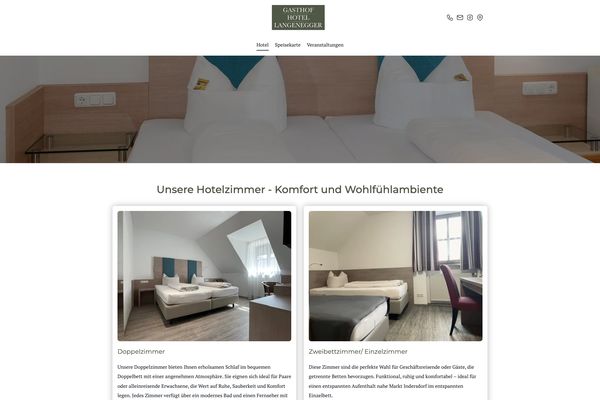 Gasthof Hotel Langenegger – Paceways Website Beispiel