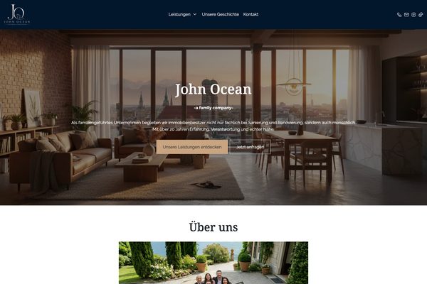 John Ocean – Paceways Website Beispiel