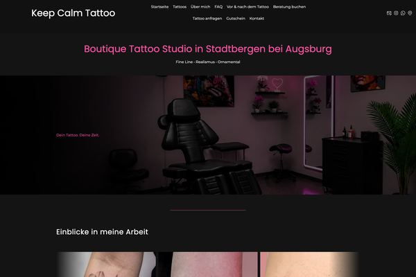 Keep Calm Tattoo – Paceways Website Beispiel