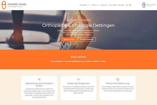 Orthopädie Oettingen – Paceways Website Beispiel