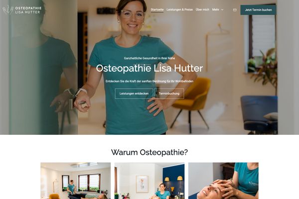 Osteopathie Lisa Hutter – Paceways Website Beispiel