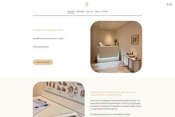 Praxis für Podologie Mina – Paceways Website Beispiel