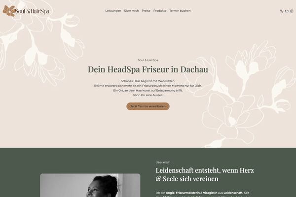 Soul & HairSpa – Paceways Website Beispiel