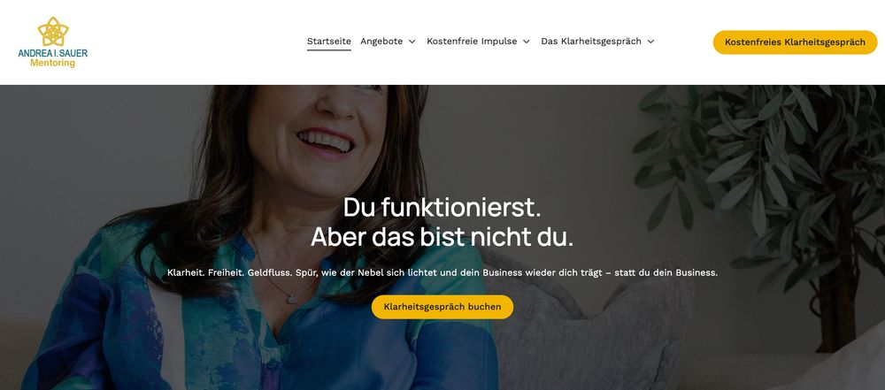 Website von Andrea Sauer Mentoring