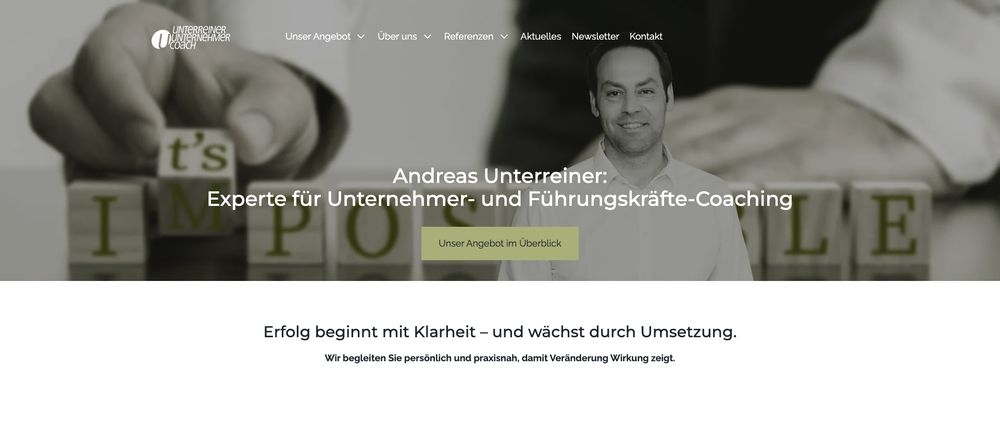 Website von Andreas Unterreiner Coaching