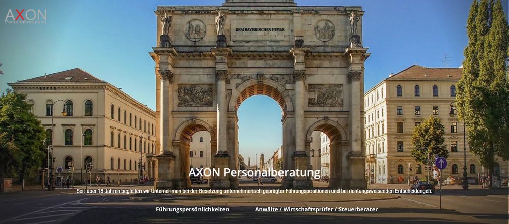 Website von AXON Personalberatung