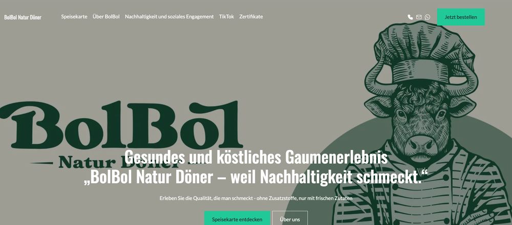 Website von BolBol Natur Döner
