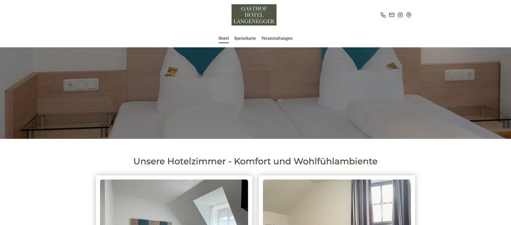 Website von Gasthof Hotel Langenegger