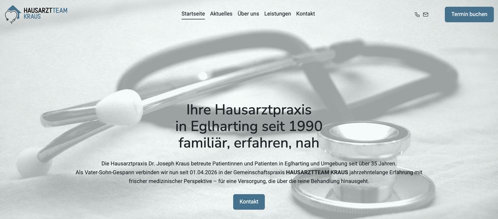 Website von Hausarztteam Kraus