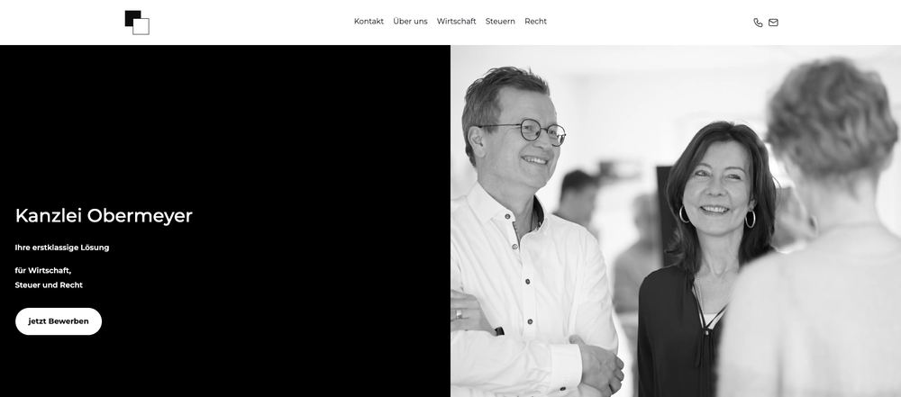 Website von Kanzlei Obermeyer