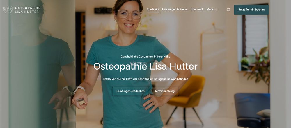 Website von Osteopathie Lisa Hutter