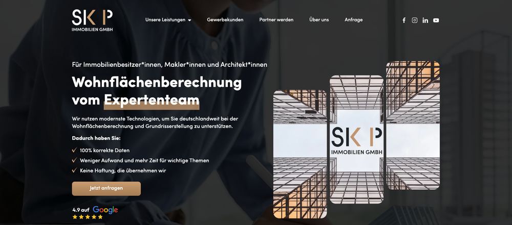 Website von SKP Immobilien GmbH