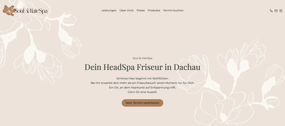 Website von Soul & HairSpa